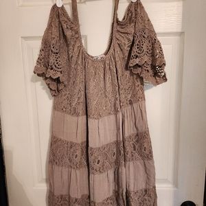 Made In Italy sun dress L, off the shoulder dress